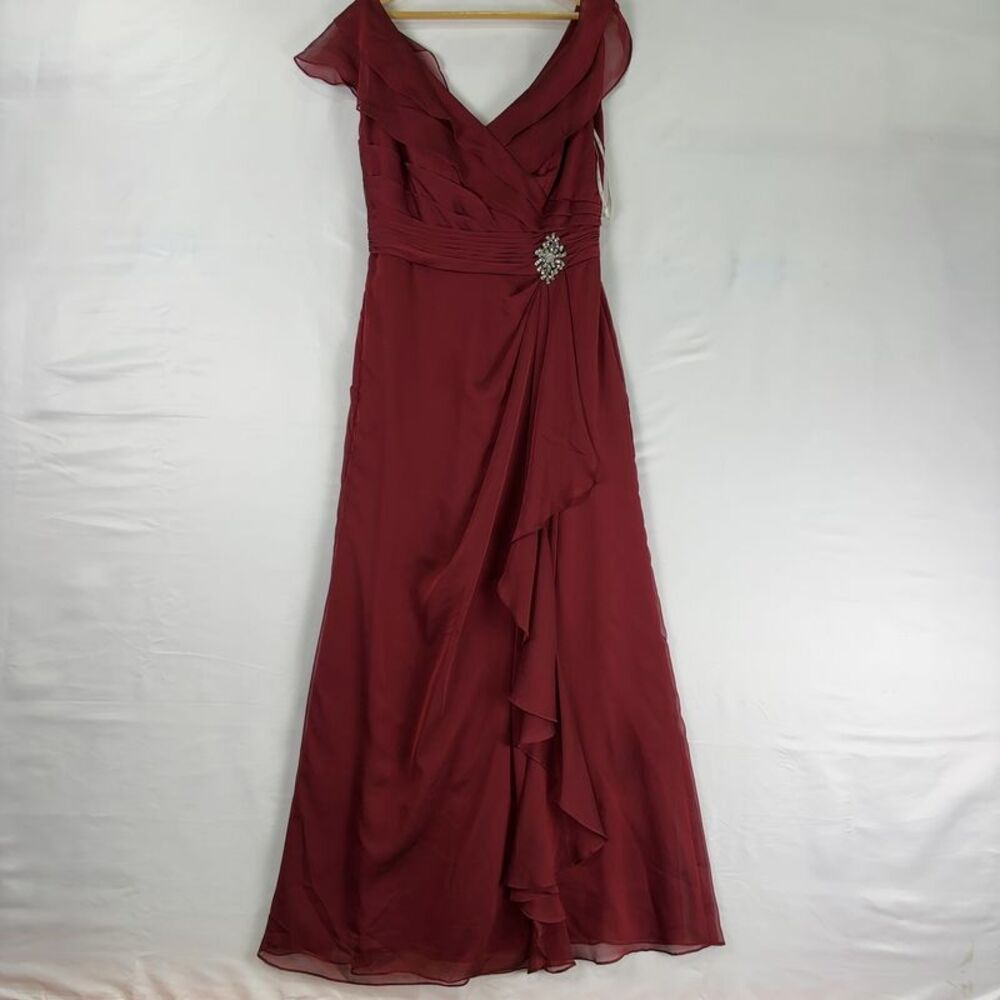 Jade by Jasmine Bride dress Mulburry Burgundy color